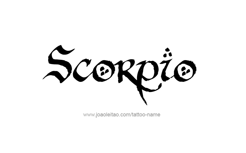 horoscope Scorpio Tattoo Design