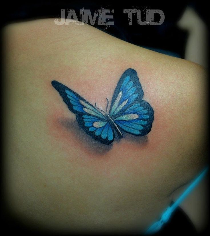 3D Lovely Butterfly Tattoo For Girls