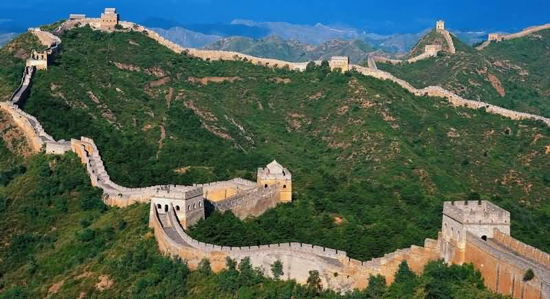 Aerial View Of Great Wall of China