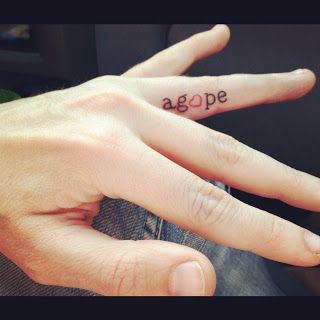 Agope Tattoos On Side Finger