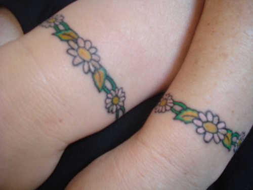 Amazing Daisy Flowers Ankle Tattoos Ideas
