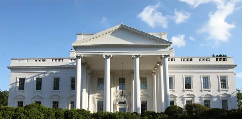 Amazing Front View Of White House
