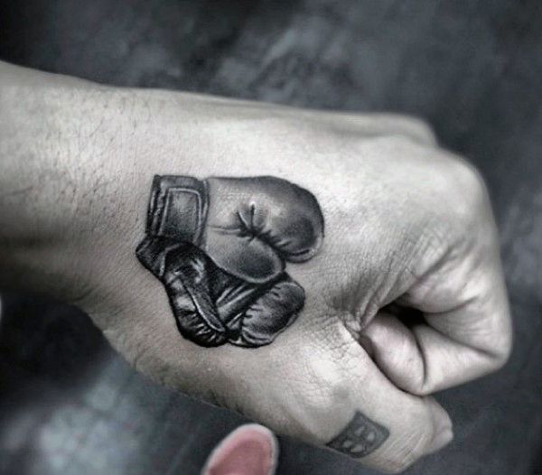 Awesome Boxer Side Hand Tattoo For Men