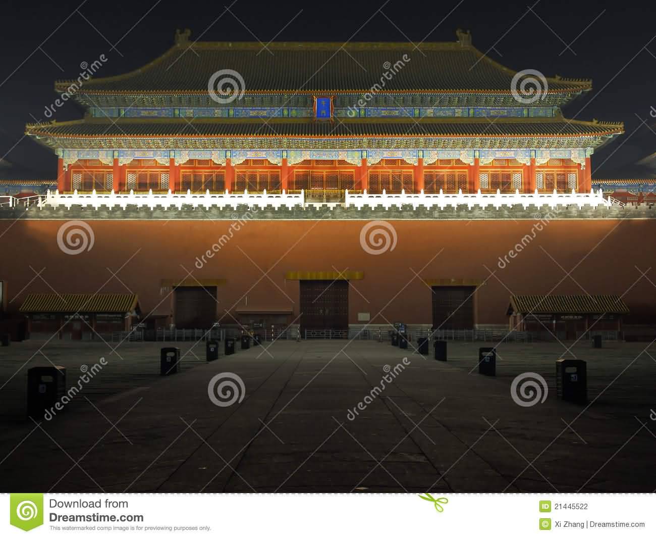 Beautiful Night View Of The Forbidden City