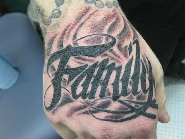 Big Family Hand Tattoo For Men