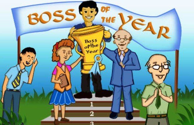 Boss Of The Year Prize Happy Boss Day Illustration