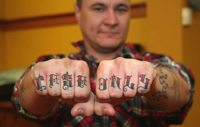 Cash Only On Knuckle Tattoo Ideas For Men
