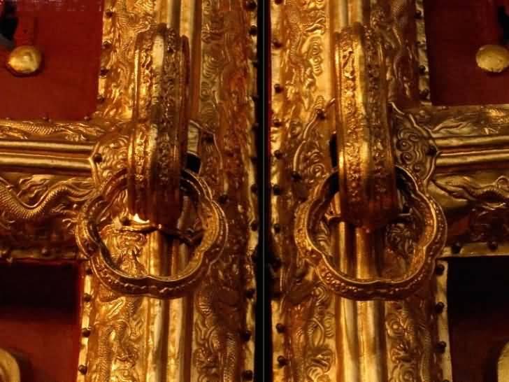 Closeup Of Forbidden City Door Picture