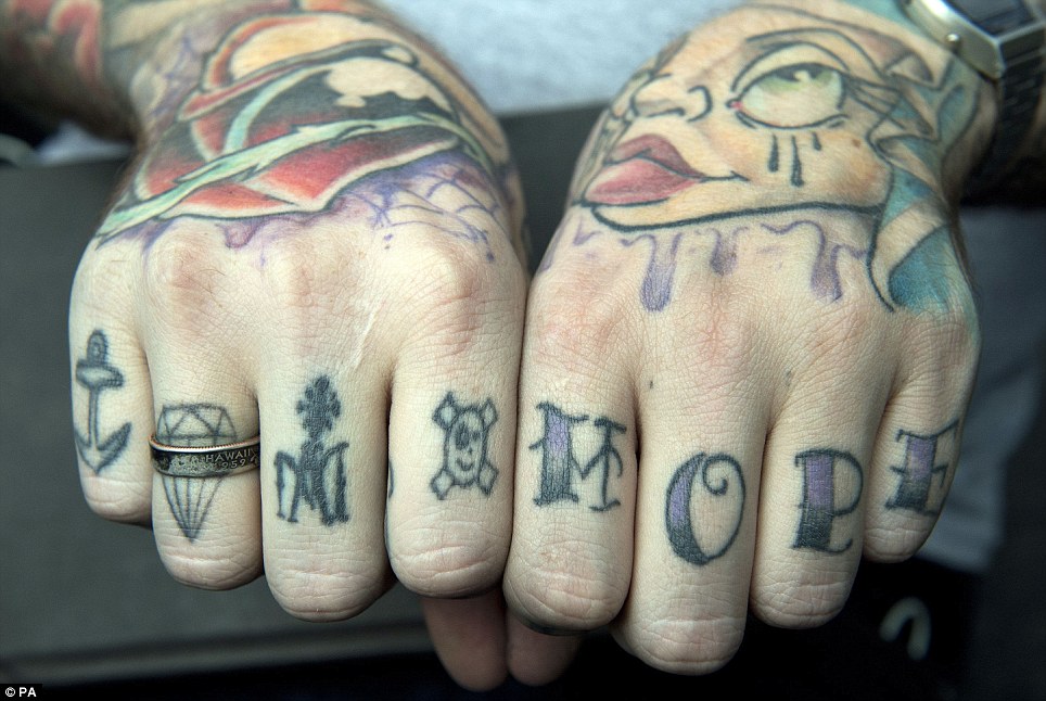 Color Hope Word Fingers Tattoo