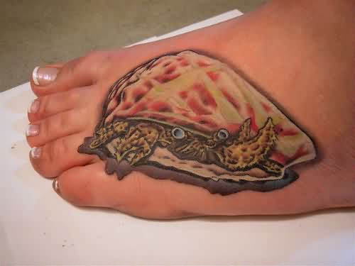 Colorful Crab Foot Tattoo