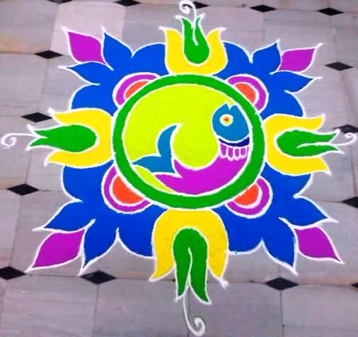 Colorful Diwali Rangoli Design