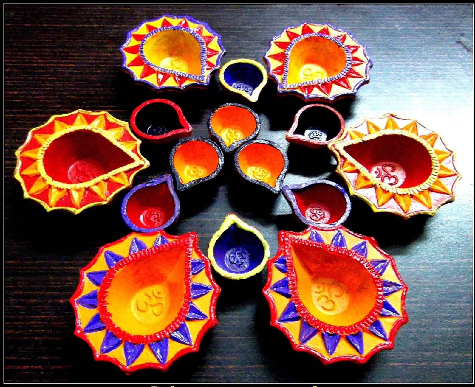 Colorful Diyas To Decorate Office On Diwali