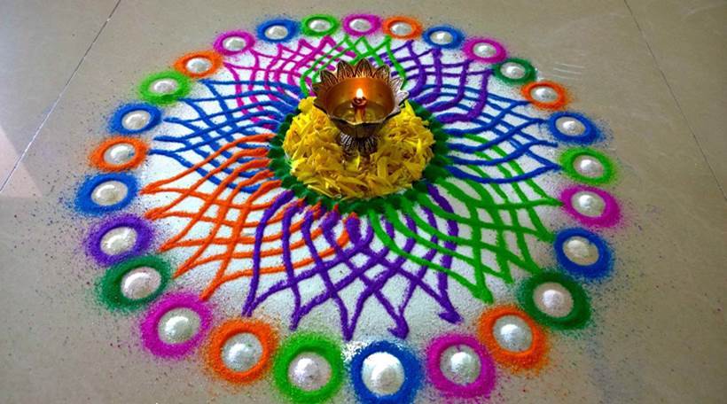 Colorful Rangoli Design For Diwali