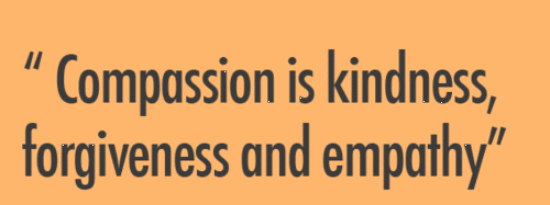 Compassion is kindness, forgiveness and empathy