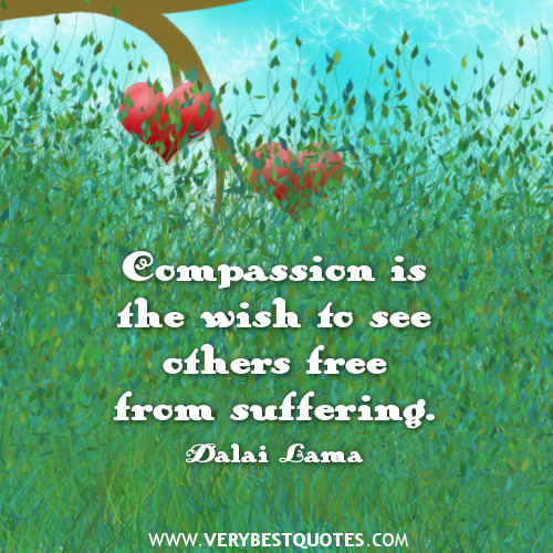 Compassion is the wish to see others free from suffering. Dalai Lama XIV