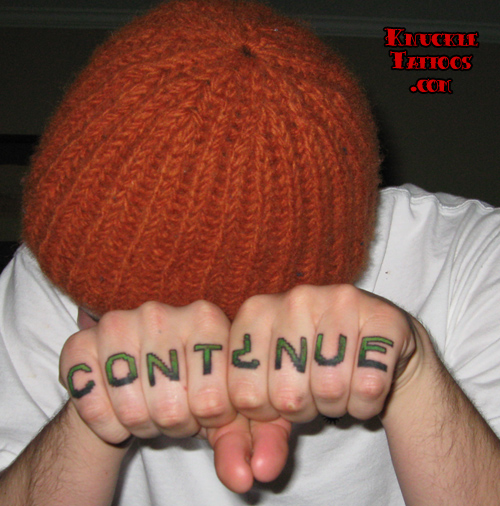 Continue Knuckle Tattoo For Men