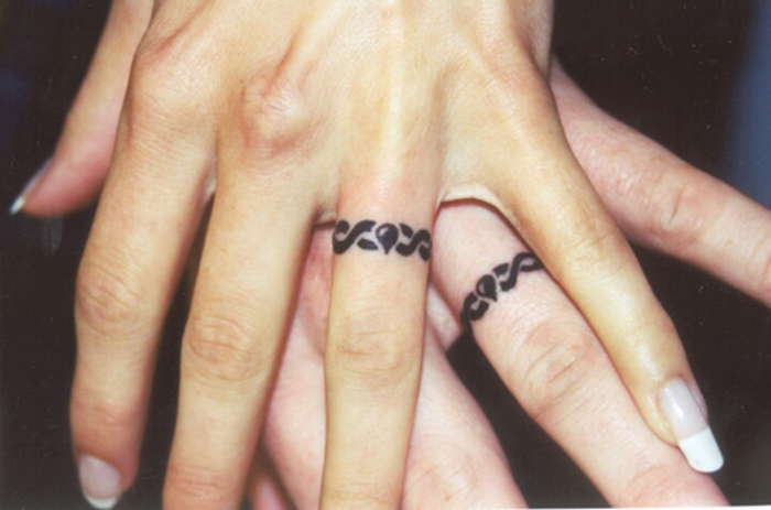 Cute Wedding Ring Finger Tattoos
