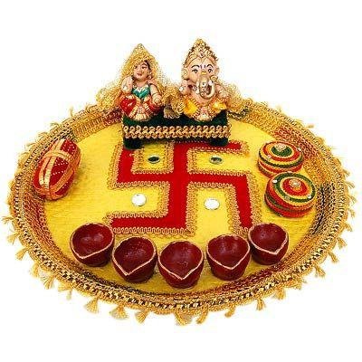 Diwali Puja Thali Decoration Idea