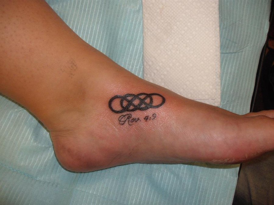Double Infinity Symbol Tattoo On Foot