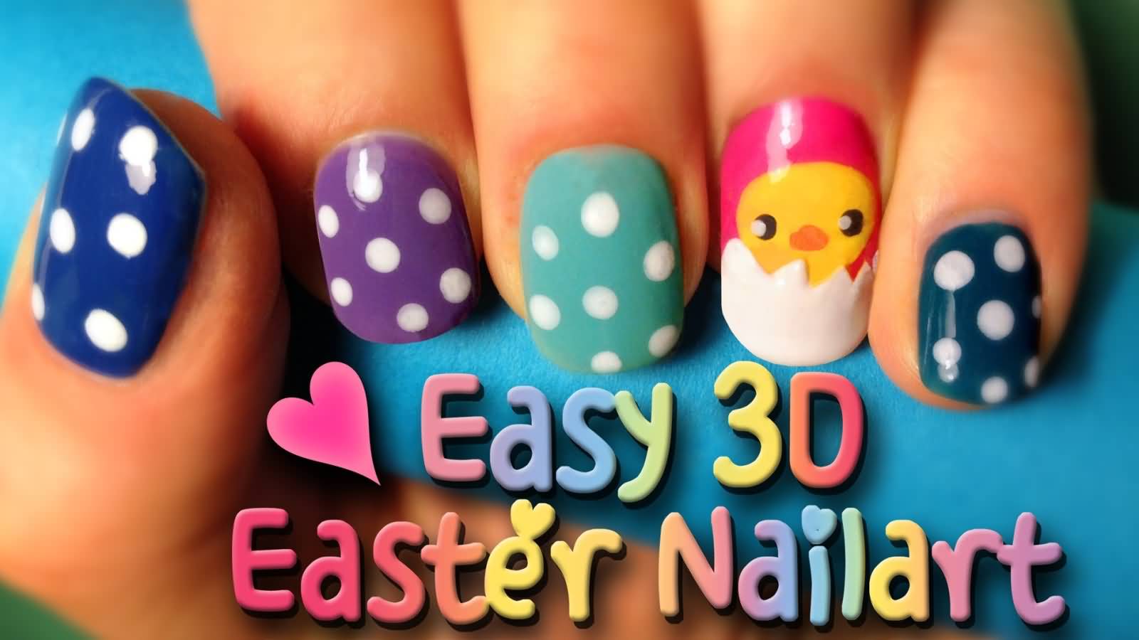 Easy 3D Easter Nail Art With Tutorial Video