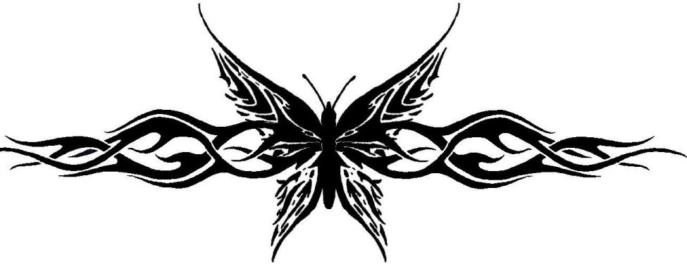 Fabulous Tribal Butterfly Tattoo Design