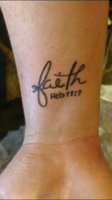 Faith Religious Tattoo On Man Wrist