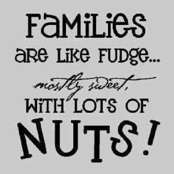 Families are like fudge - mostly sweet, with a few nuts