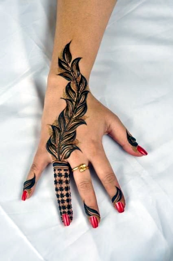 Feather Tattoos On Girl Right Finger