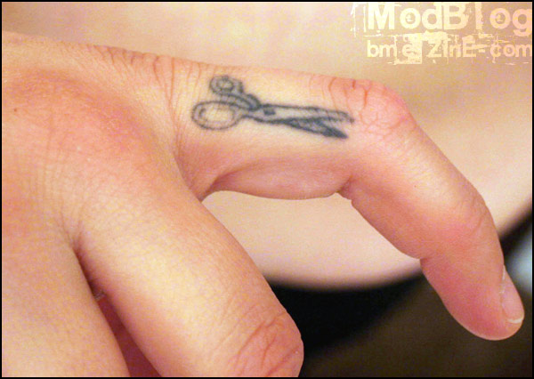 Finger Scissor Tattoo For Men