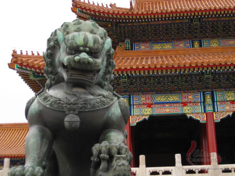 Foo Dog Statue At The Forbidden City