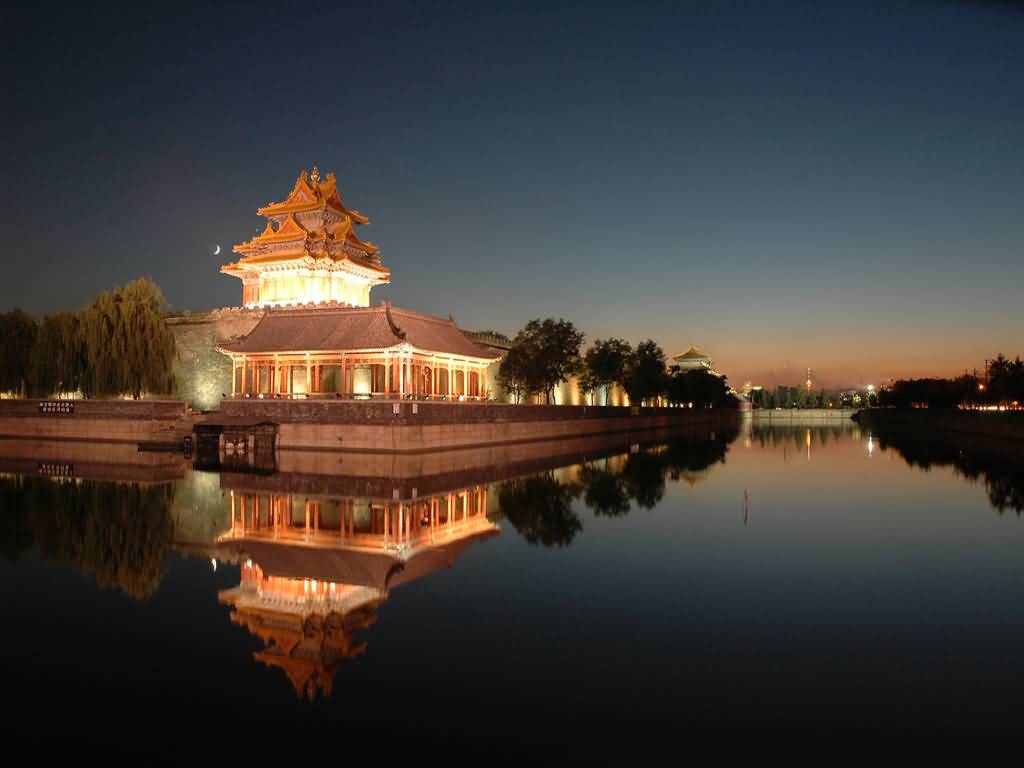 Forbidden City Canal During Night