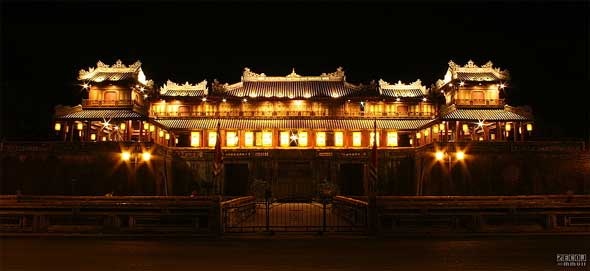 Forbidden City Illuminated At Night