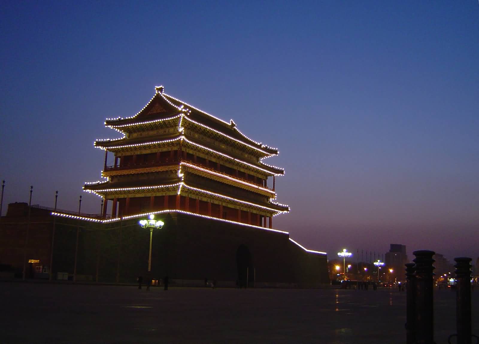 Forbidden City Palace In Beijing, China At Night Time