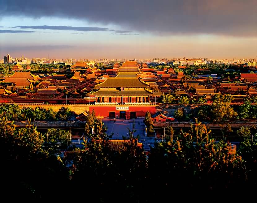 Forbidden City View During Sunset