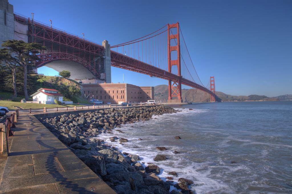 Fort Point And Golden Gate Bridge In San Francisco