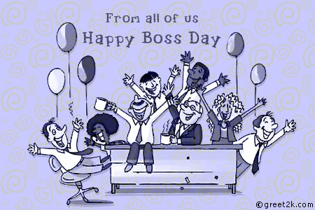 From All Of Us Happy Boss Day Celebration Picture