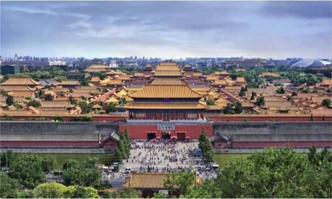 Front Aerial View Of Forbidden City