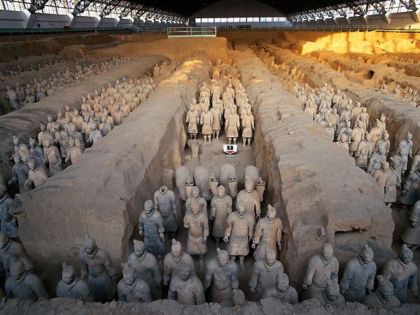 Front View Of The Terracotta Army Soldiers