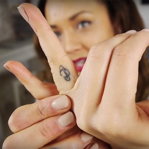 Galaxy Finger Tattoo For Women