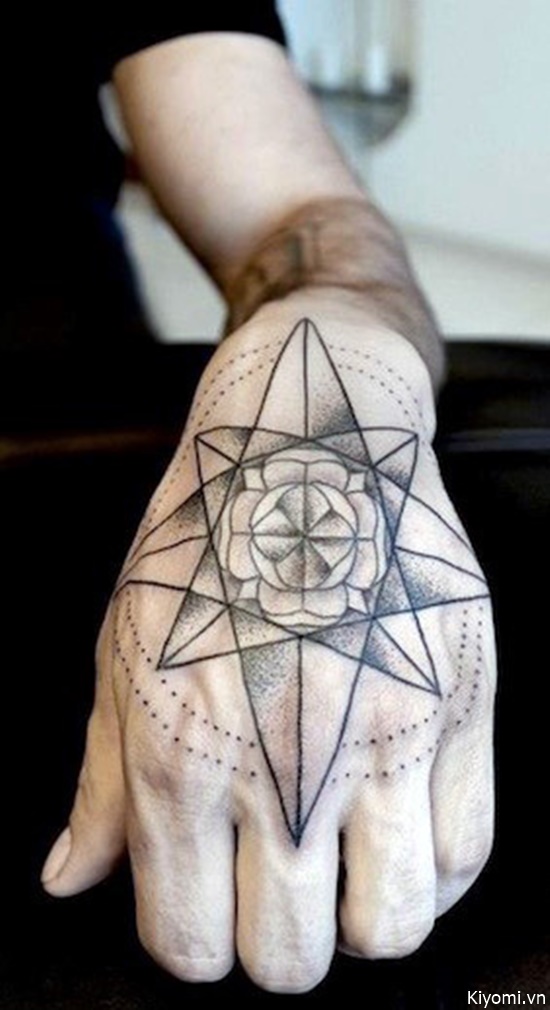 Geometric Hand Tattoo For Men