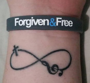 God Infinity Christian Tattoo On Wrist