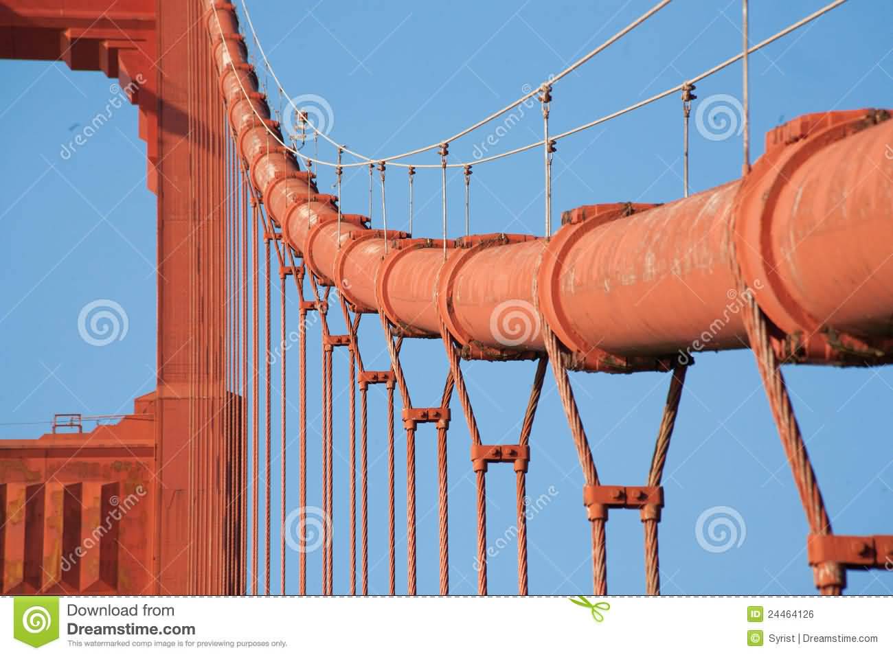 Golden Gate Bridge Pole Closeup Picture