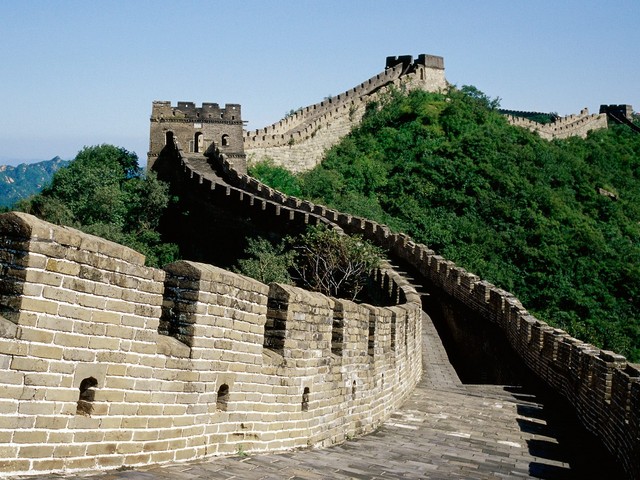 Great Wall Of China On Sunny Day