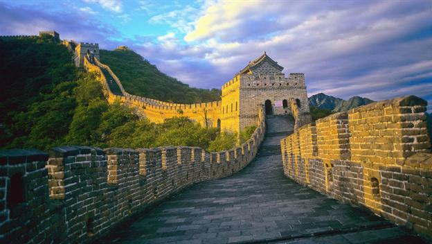 Great Wall of China During Sunset