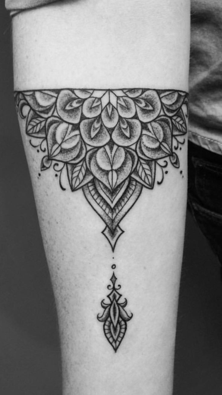 Half Mandala Tattoo On Forearm