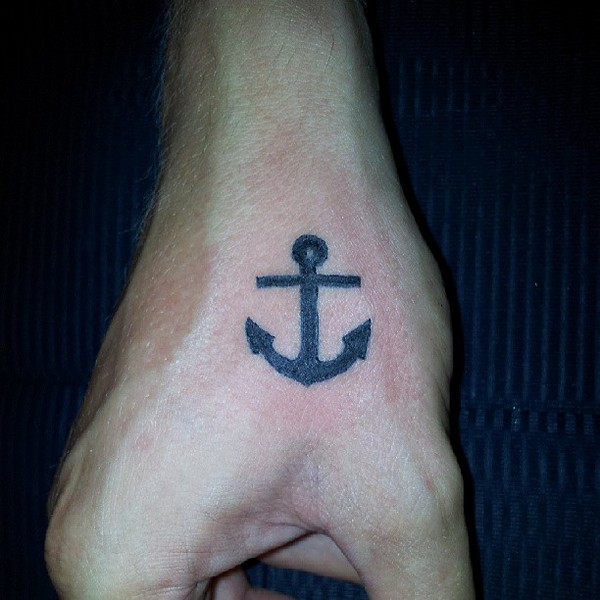 Hand Anchor Tattoo For Men
