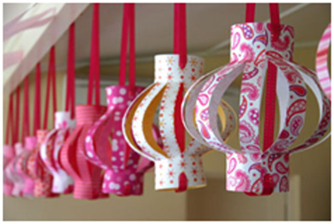 Hanging Paper Lanterns Diwali Decoration