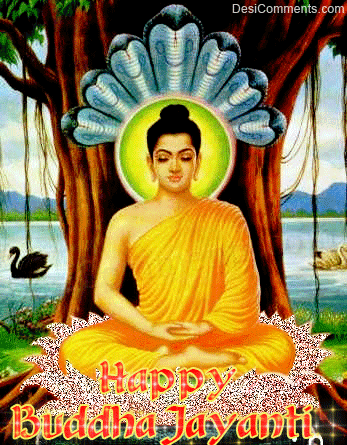 Happy Buddha Jayanti Glitter
