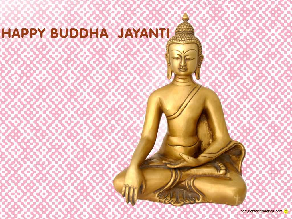 Happy Buddha Jayanti Lord Buddha Idol Picture