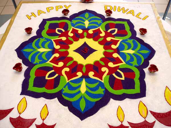Happy Diwali Rangoli Design Decoration Idea For Office